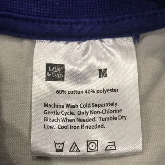 Lily & Dan Boys Long Sleeve Tee, Medium, Blue & Grey - Picture 4 of 4